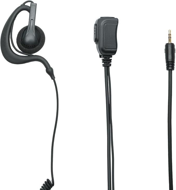 G Shape Headset with PTT Mic Compatible for Cobra Microtalk Cxt195 PX655 Cx112 PX650 ACXT1035r ACXT145 ACXT545 RX385 RX685 Two Way Radio 4Pack