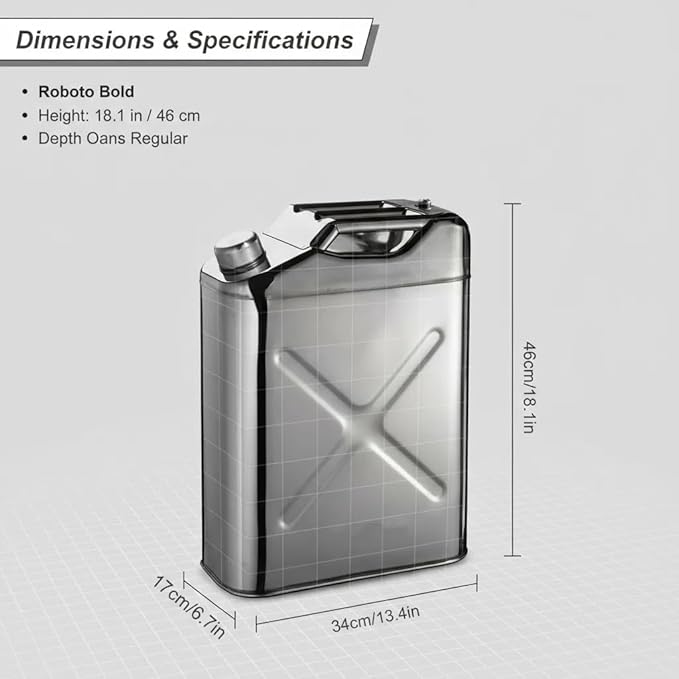 5 Gallon Stainless Steel Water Jug, Portable Camping Water Tank with Spigot, Leak-Proof Hydration Container for Outdoor, Hiking, RV, Emergency Water Storage