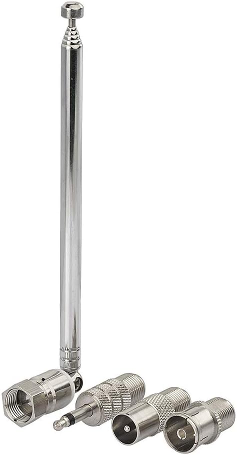 Superbat FM Telescopic Antenna Kit 75 Unbal F Type Connector DAB Radio Replacement Antenna for TV AM FM Radio Stereo Receiver Bose Wave etc.