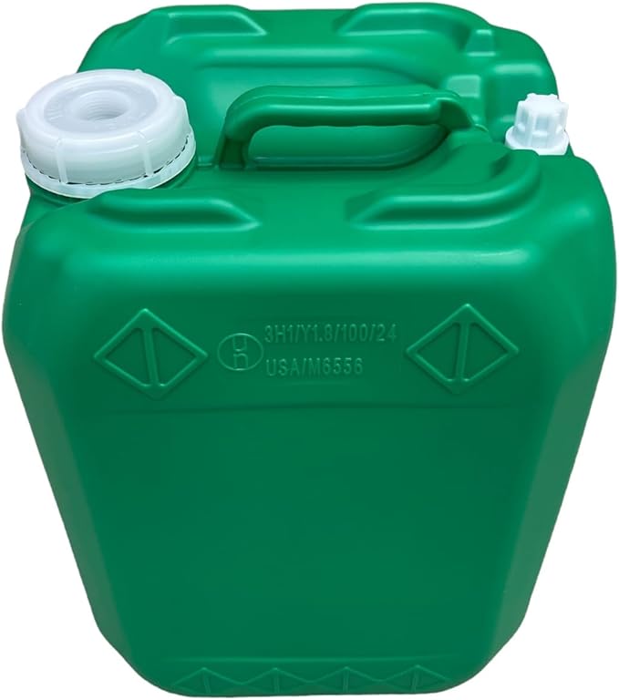 | 5.3 Gallon Tighthead Container with 70MM Cap | Carboy | Hedpack | Water Storage Container | Includes (1) Container with Cap (Green)