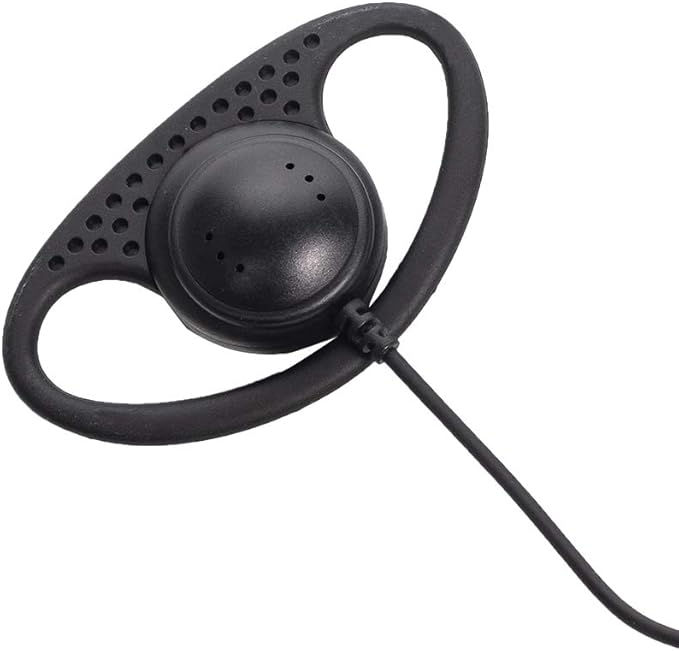 Caroo Walkie Talkie Headset for Midland, D Shape Headsets Earpiece with PTT Mic for Midland GXT1000VP4 LXT500VP3 GXT1050VP4 GXT1000XB Walkie Talkies Two Way Radio 2 pin