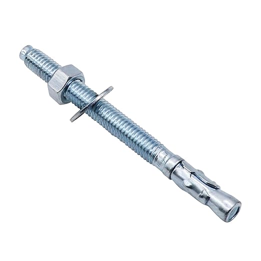 3/8" x 4-1/2" Wedge Anchor, for Cement and Concrete only, zinc-Plated Carbon Steel Screws and lag Bolts （ 50 pcs