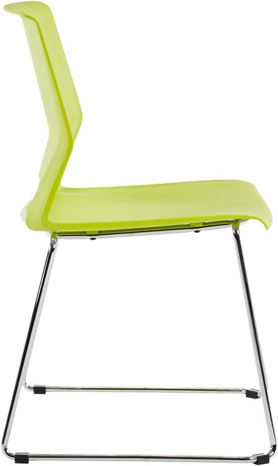 Sidanli Stacking Chairs for Business, Modern Dining Chairs for Home-Green (Set of 4)