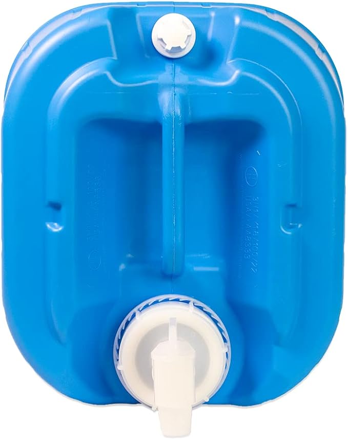 5 Gallon Stackable Water Containers (12-Pack) | 100% Food Grade, BPA-Free | Durable Indoor Outdoor Storage Large Water Jug | Camping Accessories, Survival Gear, Prepper Supplies