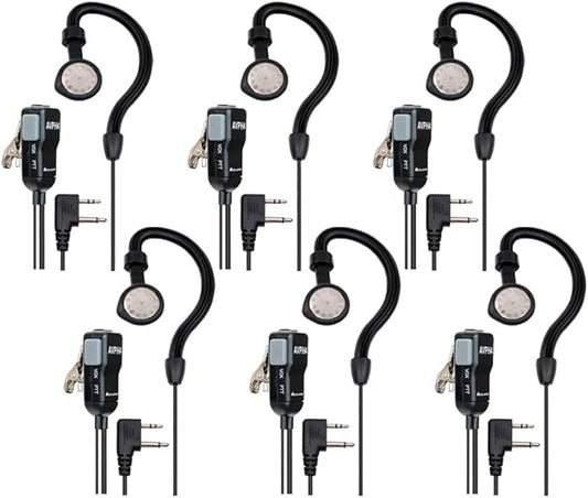Midland AVPH4 Ear-Clip Headsets GMRS Radios (6-Pack)