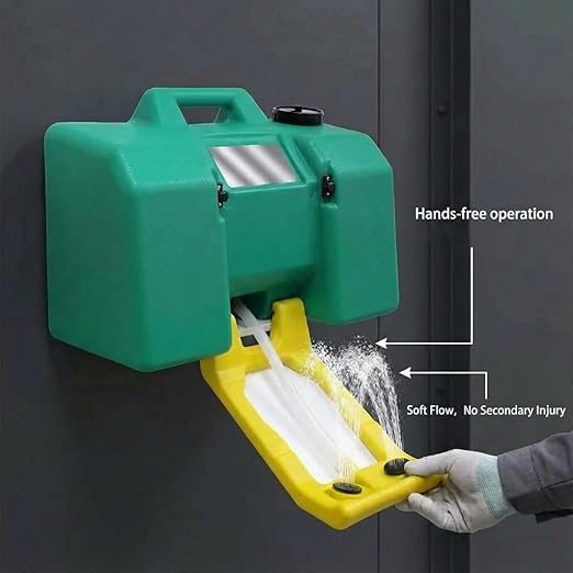 Portable Eyewash Station - 8Gallon Eye Wash Stations Wall Mounted,OSHA-Approved Emergency Eyewash Station Unit,Lasting for 10 Minute,with Mirror&Dual Spray(30L)