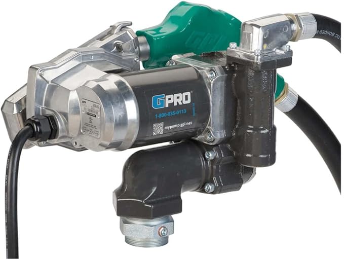 GPRO - V25 Series Fuel Transfer Pump, Automatic Shut-Off Nozzle, 25 GPM, 12 Volt (170000-03)