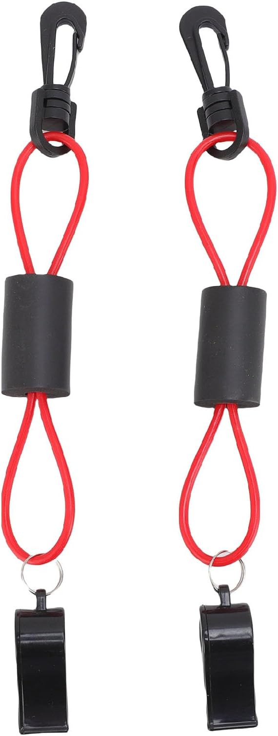 Jeanoko Portable Plastic Safety Boat Whistle with Lanyard for Emergency Signaling, Suitable for Boating Camping Fishing Hiking, 2Pcs