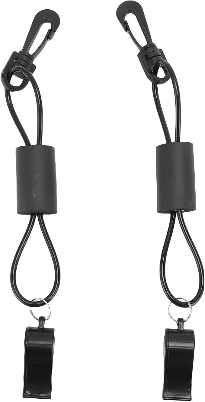 Jeanoko Emergency Security Whistle Durable Loud Sound Signal Whistle for Outdoor Activities with Lanyard 2 Pack for Marine Camping Hiking Boating