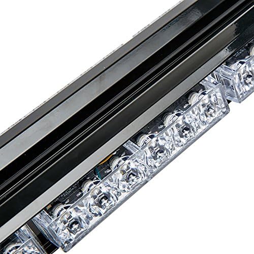 26.5" Red White 54 LED Emergency Warning POV Light Bar For Firefighter Trucks EMS First Responder Flashing Strobe Traffic Advisor Double Side with Magnetic Base (26.5" 54LED, White/Red)