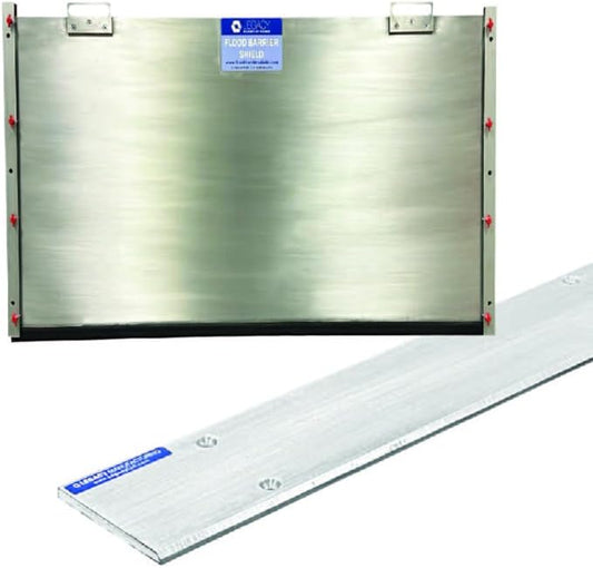 2 in 1 Bundle - Inside Mount Door Flood Barrier Shield (5027MA) + Door Flood Barrier Threshold (319MA), Size:(24'' x 36'')