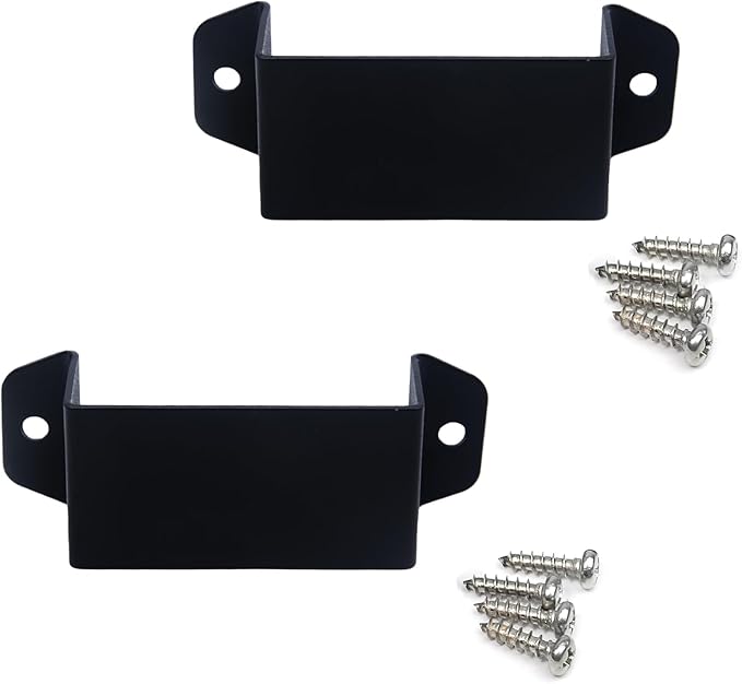 LUITON Universal Radio Hanger Holder Mount, Handheld Radio Holder Mount with Self-Adhesive Tape and Self-Tapping Screws Compatible with Baofeng Midland Kenwood Motorola CB Handheld Radio(2 Pack)