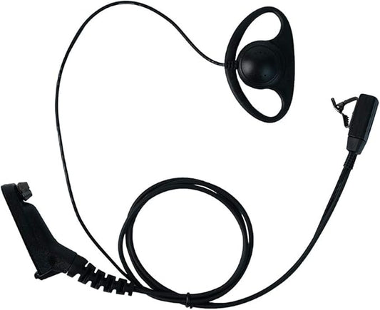Caroo XPR 6550 Earpiece with Mic, D Shape Headset for Motorola APX4000 APX6000 APX7000 APX900 XPR6350 XPR6580 XPR7350 7350e XPR7380 XPR7550 7550e XPR7580 7580e Two Way Radio Walkie Talkie