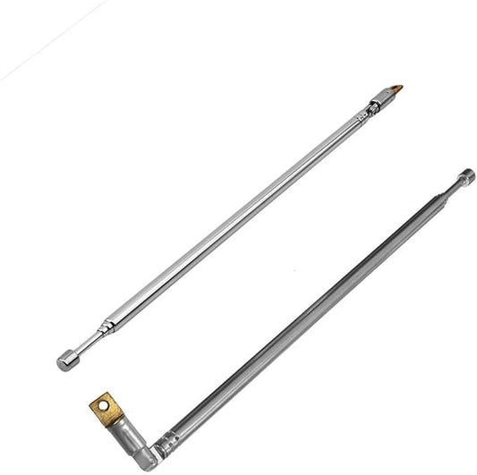 pson 2Pcs Telescopic Antenna, 4-Section Stainless Steel AM FM Radio Antenna Replacement for Radio, TV and Other Electric Products