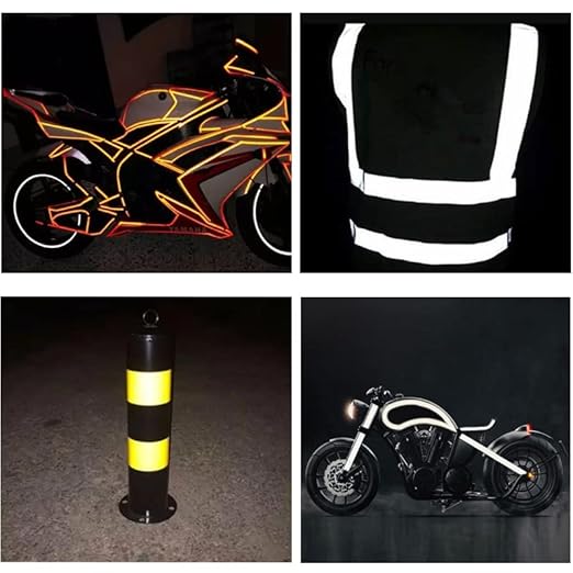 Reflective Safety Tape,1/2 Inch×15 Feet Red Reflective Strips,high Viscosity Waterproof Reflective Tape for Bikes Cars Ships Motorcycles Raincoat.