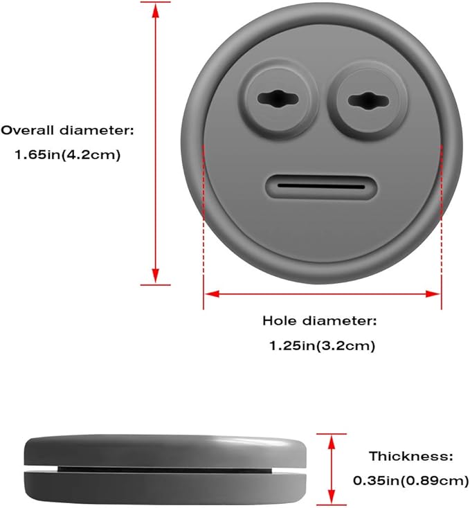 3 Pack Meat Thermometer Probe Grommet for Grill, Replacement for Weber 85037 Smokey Mountain Cookers Accessories, and Other Grills Probes Port