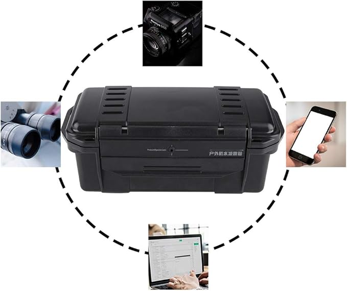 Outdoor Shockproof AntiPressure Airtight Survival Case Waterproof Container Storage Carry Box Sealed Case Fishing Carry Box (C) everyday carry waterproof box