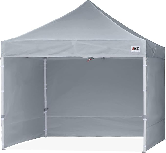 ABCCANOPY Easy Pop Up Canopy Tent with Sidewalls 10x10 Commercial -Series, Gray