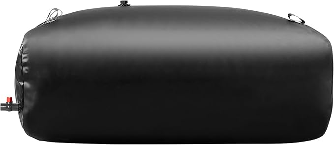 VEVOR Water Storage Bladder, 142.7 Gallon (540L) Water Storage Container Tank, 1000D PVC Large Capacity Soft Bag Bladder, Collapsible Portable for Garden Irrigation, Camping, RV, Emergency Use - Black
