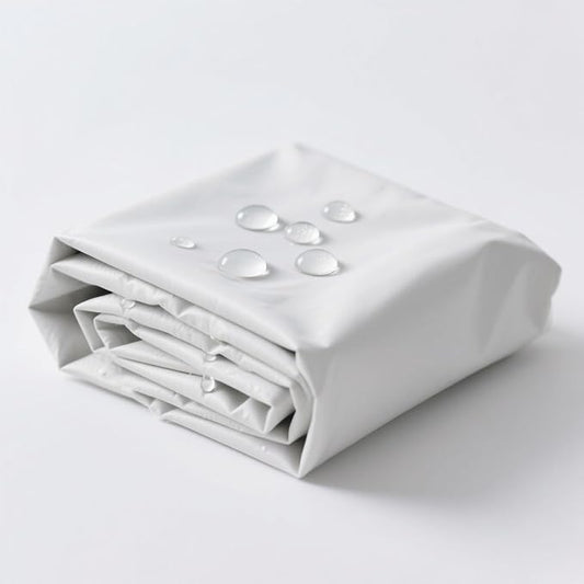 16 Mil Ultra Thick 8x10 Ft Small Tarps Heavy Duty Waterproof, High Durability Multipurpose Cover with Metal Grommets and Reinforced Edges, Uv Resistant White Tarp for Firewood, Bicycles Etc.