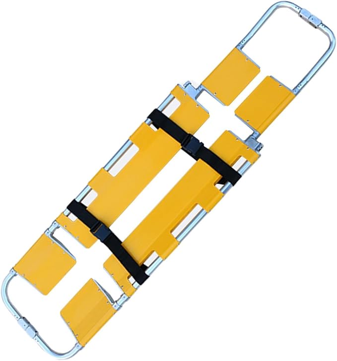 Lightweight Adjustable Medical Folding Stretcher Bed - Foldable Design Supports Up to 400 Lbs for Patient Transport & Rescue - Portable Emergency Stretcher for First Responders