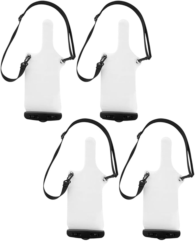 4Pcs Universal Two Way Radio Waterproof Case Bag Portable Walkie Talkie Rainproof Pouch with Adjustable Strap Compatible for Motorola Kenwood Midland UV-3R UV-5R PX-888 Walkie Talkie Radio
