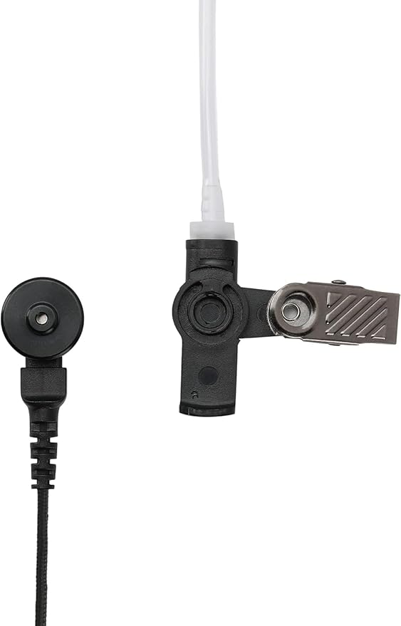 Two Way Radio Earpiece with PTT Compatible with Motorola CLS1110 CLS1410 CP185 CP200 CP200D Walkie Talkie 2 Pin Surveillance Headset with Mic Reinforced Cable (2 Packs)