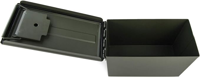 GUGULUZA Metal Ammo Can 30/50 Cal, Lockable Bullet Storage Case, Waterproof & Airtight Containers Box with Flip Top for Long-Term Storage Shotgun, Rifles, Pistols Ammunition