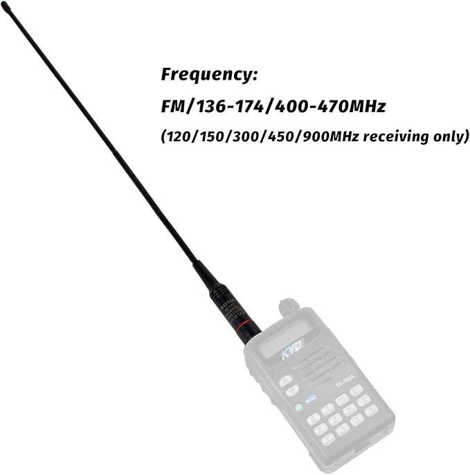 TWAYRDIO 15.4-Inch Whip Antenna, SMA Male, Dual Band 2m/70cm, Handheld Radio Replacement for Yaesu Vertex VX-110 VX-150 VX-6R TYT TH-UV88 MD-UV380 MD-2017 Two Way Radio, Pack of 2