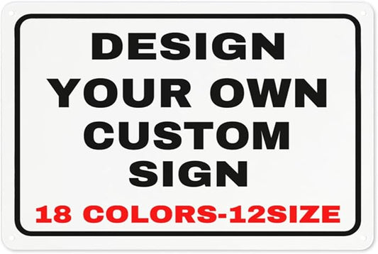 Custom Metal Personalized Signs With Photo Text Logo - Wall Decorative House Signs For Business & Home
