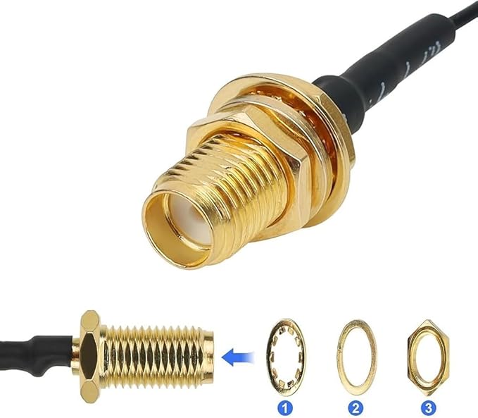 915MHz 10DBi Outdoor Antenna - Copper Construction Weather-Resistant RF Male Connector U.FL IPX Feeder Cable For Handheld Two-Way Radio Scanner Industrial Use