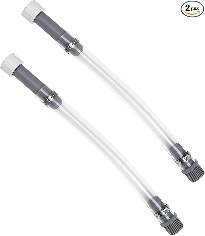 2-Pack Fuel Jug Hose - 5 Gallon Gas Can Hose Replacement with Upgraded Filter Design - Compatible with 5.5 & 3 Gallon Jugs - Easy Pour, No Spills