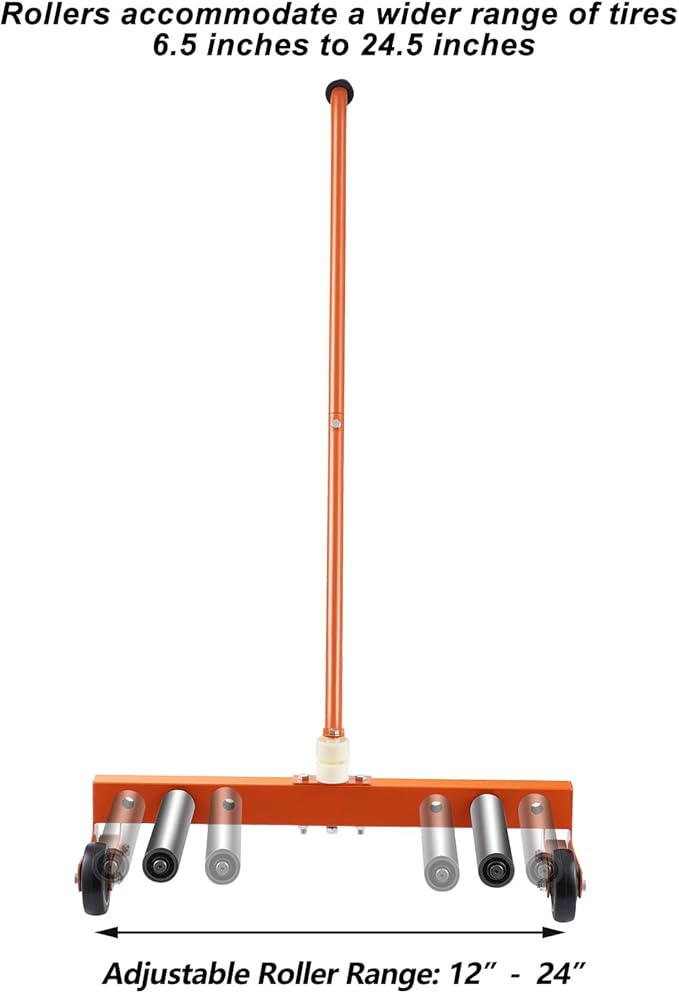 Heavy Duty Adjustable Tire Wheel Dolly, 350 LBS Capacity, Moving Tool for Automotive Repair Shops, Garages, and Tire Retail Outlets