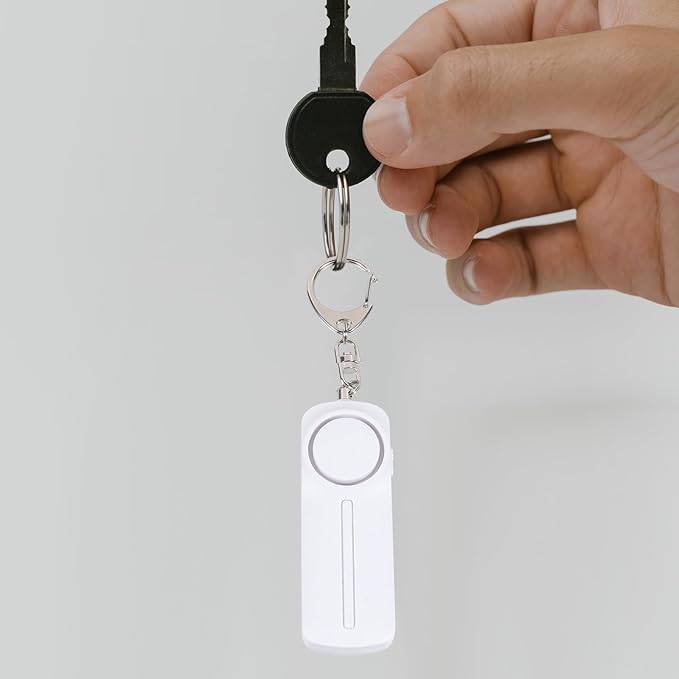 Personal Alarm Emergency Safety Alarm Keychain with Loud Siren and LED Light for Women Portable Reusable for
