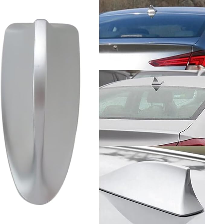 for 2015-2019 Hyundai Sonata-Elantra Ebony Shark Fin Roof Antenna Cover Silver for 2020 Hyundai Sonata SEL Sedan 4-Door 2.5L 2497CC l4 Gas DOHC Naturally Aspirated