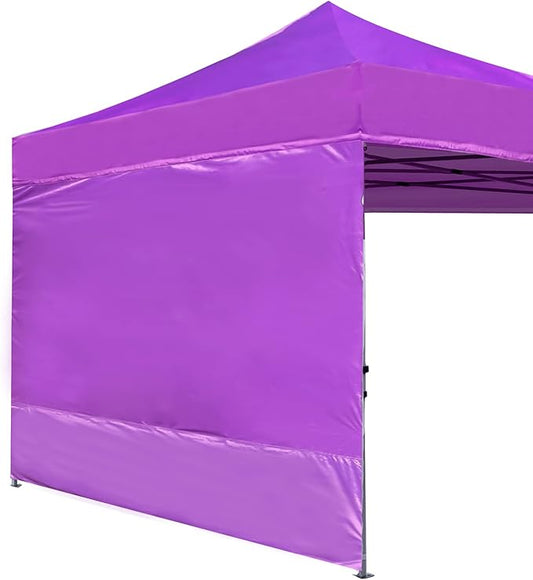 ABCCANOPY Instant Canopy SunWall 10x10 FT, 1 Pack Sidewall Only, No Frame or Top, Purple