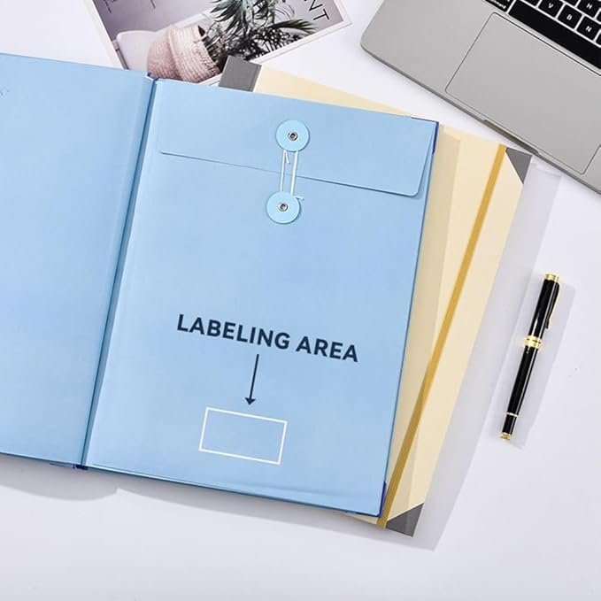 Life Book Document Organizer End of Life Planner Important Documents Binder Folio Secure Storage Family Emergency Kit Estate Planning (Blue)