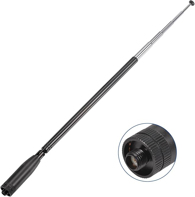 Superbat Two Way Radio Antenna Replacement Telescopic/Rod SMA Female Dual Band VHF/UHF 144/430MHz Antenna for Wouxun/TYT HT Radios Walkie Talkie MMDVM Hotspot Board etc.