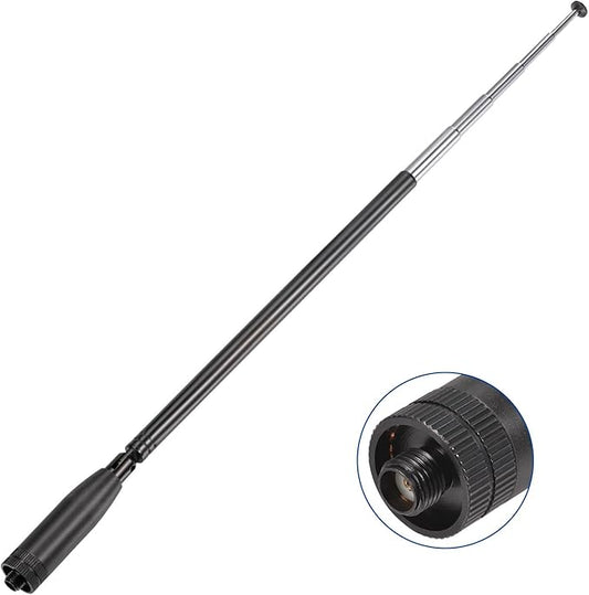 Superbat Two Way Radio Antenna Replacement Telescopic/Rod SMA Female Dual Band VHF/UHF 144/430MHz Antenna for Wouxun/TYT HT Radios Walkie Talkie MMDVM Hotspot Board etc.