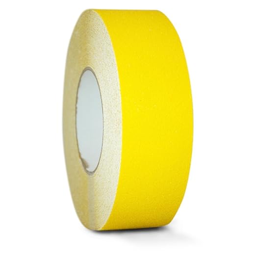 GGR Supplies T.R.U. NST-20C Yellow Non-Skid Tape 6 in. Wide x 60 ft. Length Safety Way 60 Grit Anti Slip Traction Tape 32 Mil No Slip