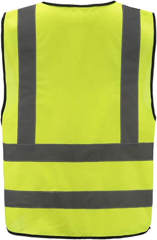 AYKRM 12 colour High visibility viz vest hi vis viz reflective work construction safety vest (XS-8XL)
