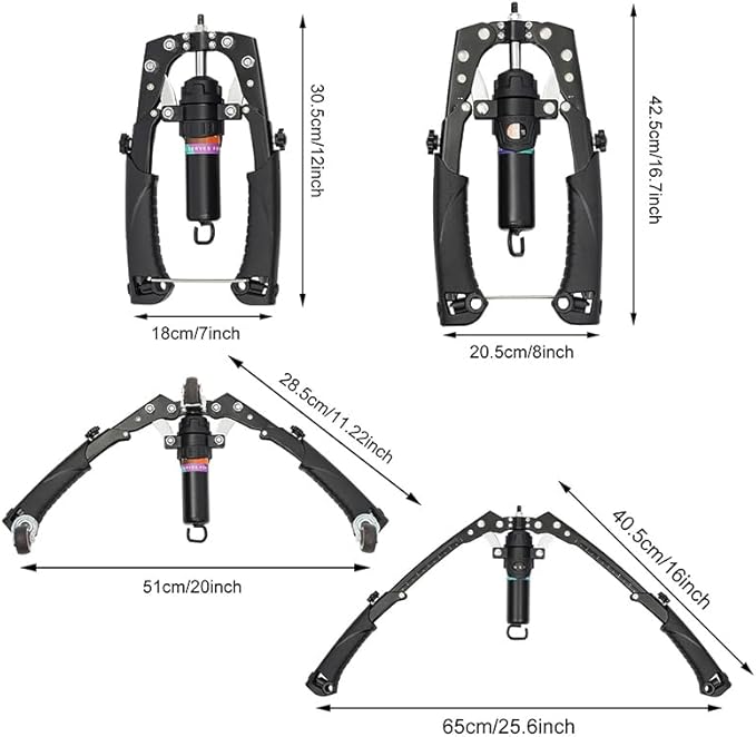 Saker Twister Arm Trainer - Adjustable 22-440lbs Hydraulic Arm & Chest Exerciser Machine with LCD Counter, Portable Home Gym Equipment , Strength Training for Shoulder, Forearm
