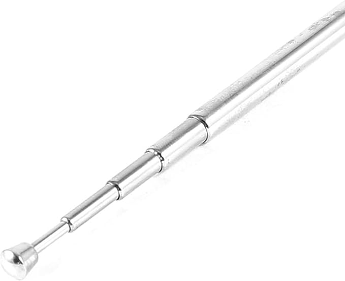 uxcell 5 Sections Telescoping Antenna, 36cm 14" Length Telescopic Universal Aerial Antenna Replacement for Portable FM Radio, TV and Other Electric Equipment, Silver Tone