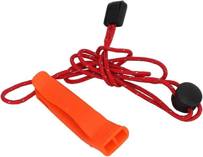 Pwshymi Emergency Whistle Sturdy, Super Loud Safety Whistle for Outdoor Hiking, Camping, Plastic Orange