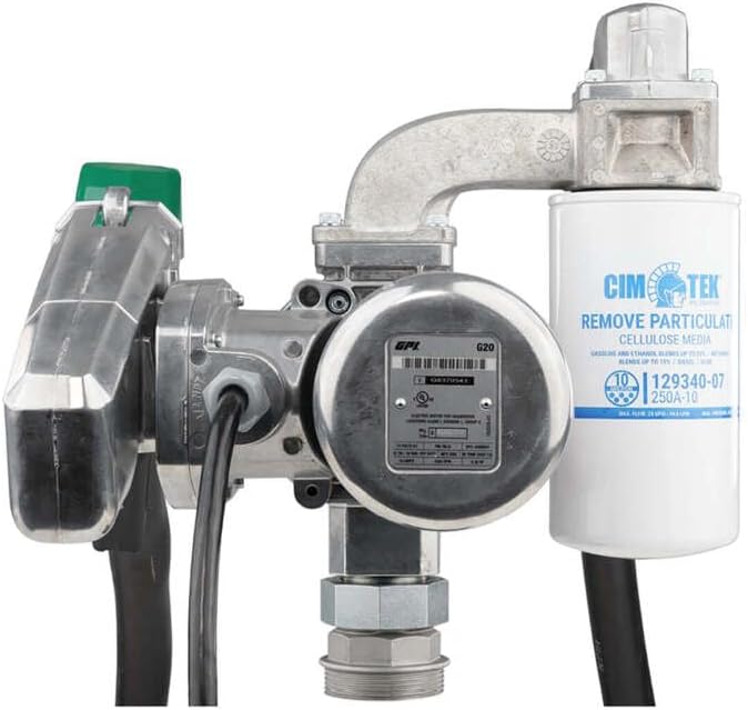 GPI - G20 Fuel Transfer Pump, Automatic Shut-off Nozzle with Filter Kit, 20 GPM, 12 Volt (162020-03)