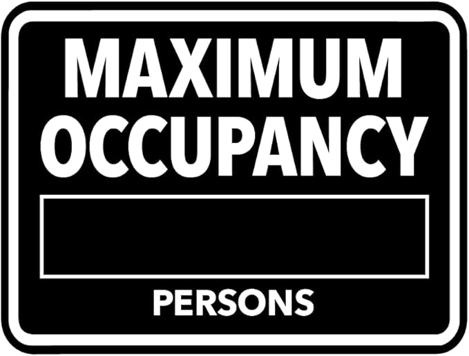 Signs ByLITA Classic Framed Custom Maximum Occupancy Personalizable Sign| Includes Foam Tape for Easy Installation | Commercial and Office Signs | Customized Text