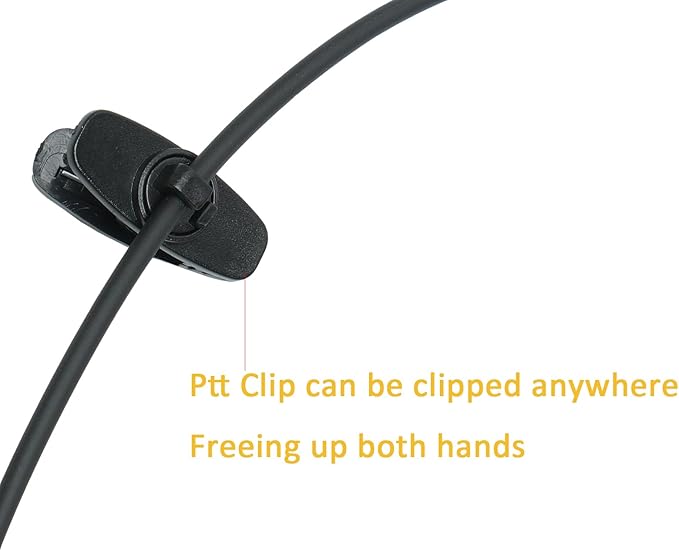 G Shape Headset with PTT Mic Compatible for Baofeng UV-5R BF-888S BF-F8HP BF-F9 Kenwood TK-3140 TK-2202 TK-3400 TK-3402 TK-3107 Two Way Radio 10Pack