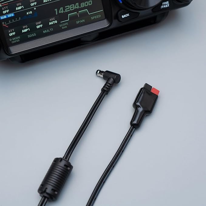 WINDCAMP DC Power Cable Compatible with YAESU FTX-1F with Ferrite Core, 3.28FT Length, AWG18 (FTX-1-AP)