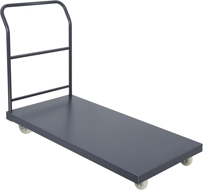 Heavy Duty Platform Truck, 60"x30" Flatbed Cart, 2000 lbs Capacity Steel Flat Dolly with Swivel Wheels, Industrial Utility Push Cart for Warehouse, Luggage, and Moving