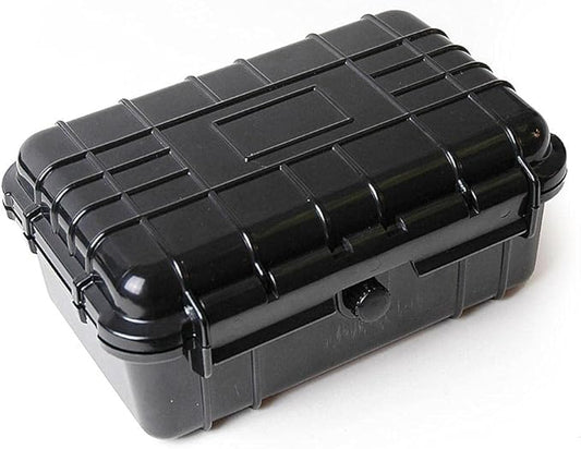8" Weatherproof Equipment Case, made of Polypropylene Plastic, Black, 7.5" X 5" X 3.25"